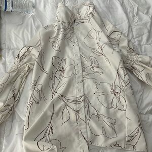 White button down top